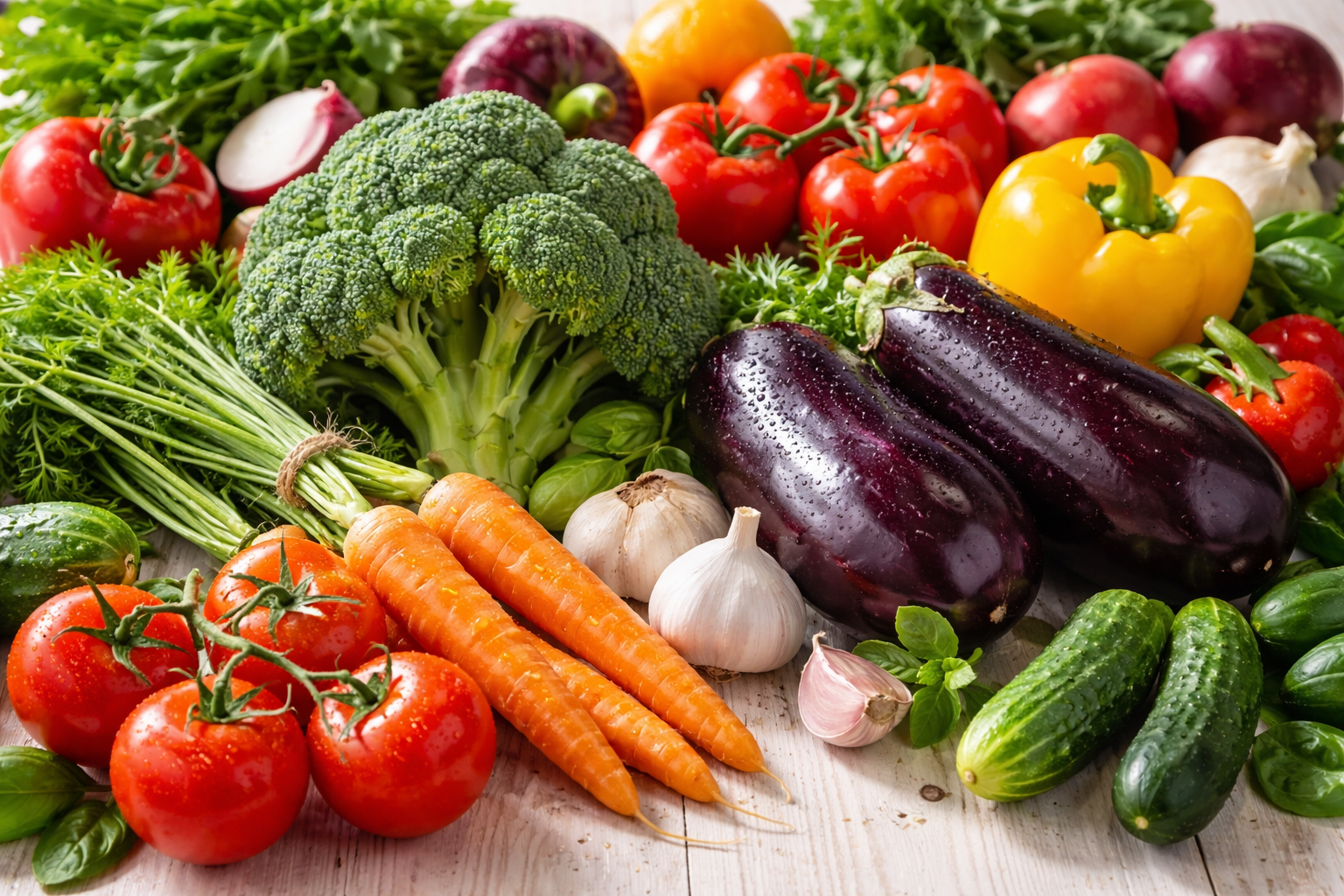 Verschiedene bunte Gemüsesorten